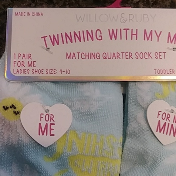 Willow & Ruby Sock Set 1 Adult 1 Child - Picture 2 of 5